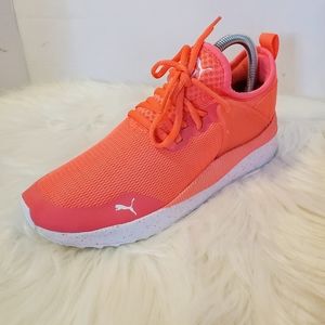 PUMA Women's Pacer Next Cage Sneaker, Pink Neon